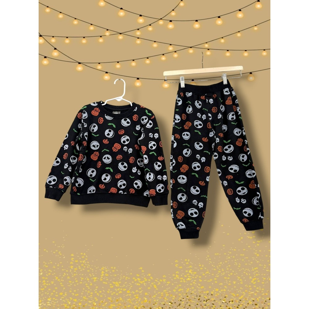 Disney Nightmare Before Christmas Jack Skellington Fleece Sweat Set 5T